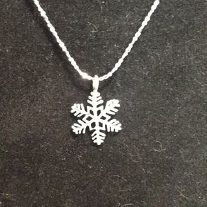 Silver necklace with charm